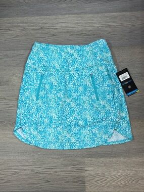IBKUL Turquoise Straight 17.5" Skort - size XS NWT